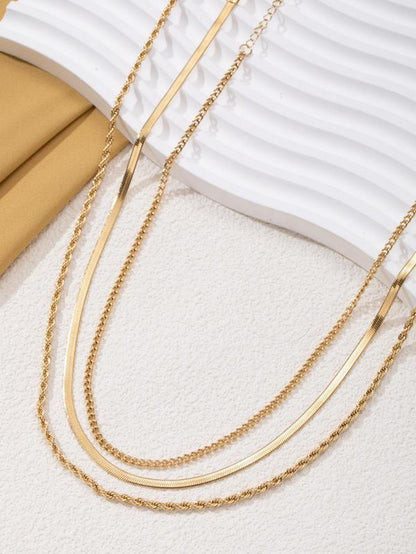 Gold-Plated Chain Necklace Set – Trendy, Elegant & Versatile Jewellery 