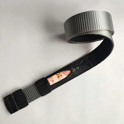 Men’s Tactical Money Belt – Hidden Zipper Wallet 