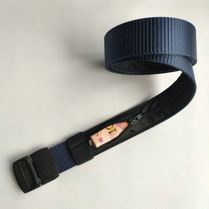 Men’s Tactical Money Belt – Hidden Zipper Wallet 
