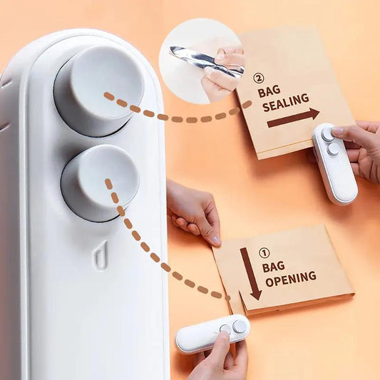 Rechargeable Mini Bag Sealer – 2-in-1 Heat Sealer & Cutter 