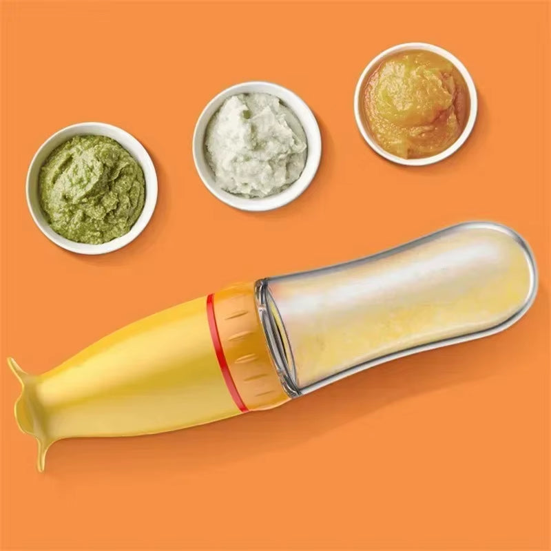 Silicone Baby Food Feeder with Dispensing Spoon