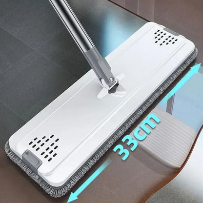 Professional title: "Floor Magic Flat Squeeze Mop with Bucket - Hands-Free Cleaning System with Microfiber Pad, 360° Rotation, and Self-Wringing Mechanism"