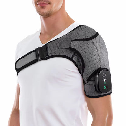 Rechargeable Heating & Vibration Massager | 3-in-1 Shoulder, Knee, & Elbow Pain Relief Belt with Hot Compress!