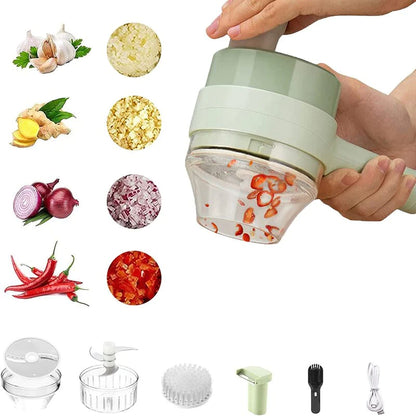 4-in-1 Electric Vegetable Cutter & Spiral Slicer Kitchen Tool
