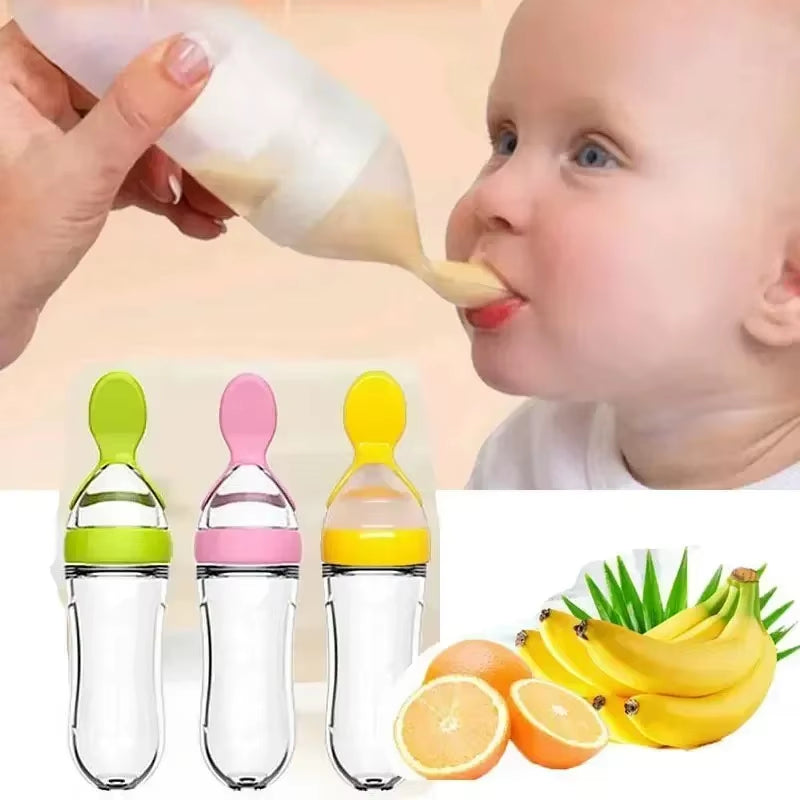 Silicone Baby Food Feeder with Dispensing Spoon