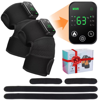 Rechargeable Heating & Vibration Massager | 3-in-1 Shoulder, Knee, & Elbow Pain Relief Belt with Hot Compress!