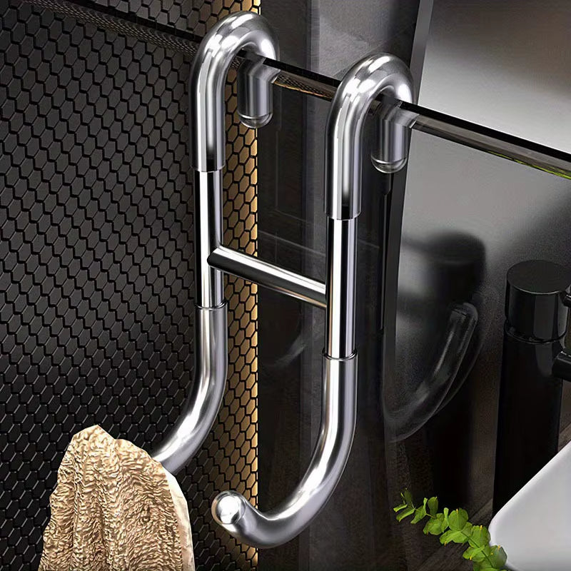 Stainless Steel Over-the-Door Shower Hooks – No-Drill Towel & Utility Hangers