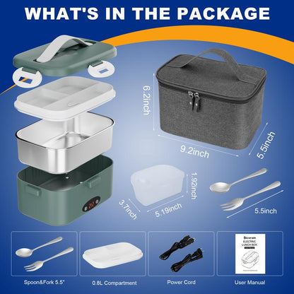 Portable Lunch Box – 1.8L Heated Food Warmer 